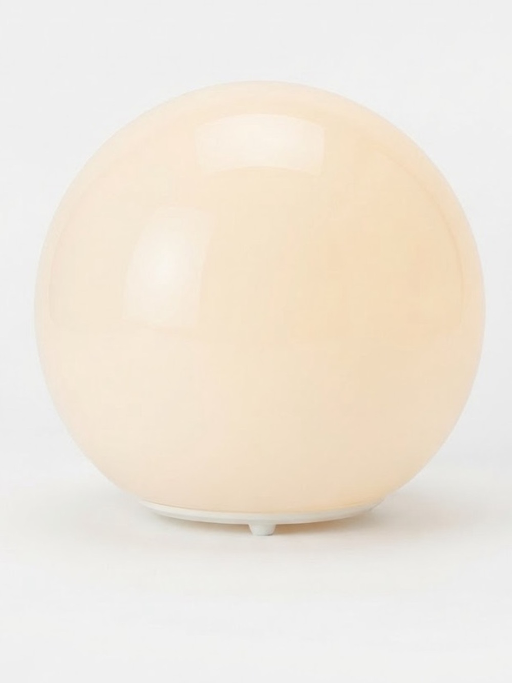 IKEA FADO Table Lamp White Sphere Globe Glass with CYNC Full Color Smart Bulb